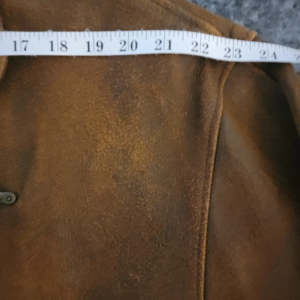 Vintage  Di Capra Brown Leather Coat Sz Medium - Picture 13 of 16